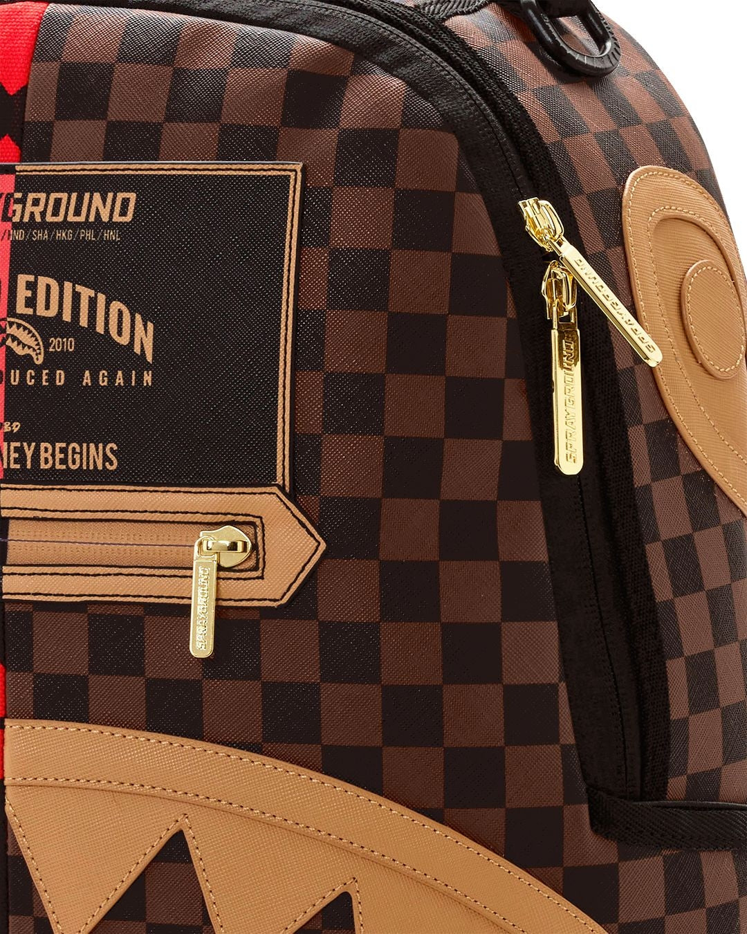 Zaino Sprayground marrone REVERSE HALF SPLIT BACKPACK