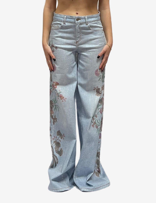 Pantalone Nenette con motivi floreali donna