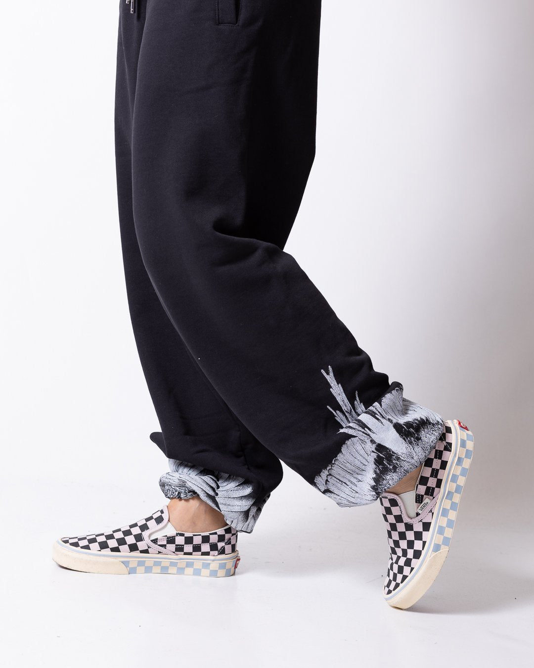 Pantalone County of Milan con grafica ali donna