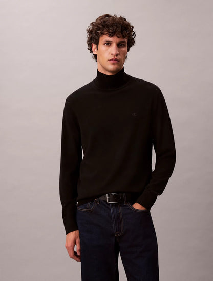 Maglia Calvin Klein a collo alto in lana merino uomo