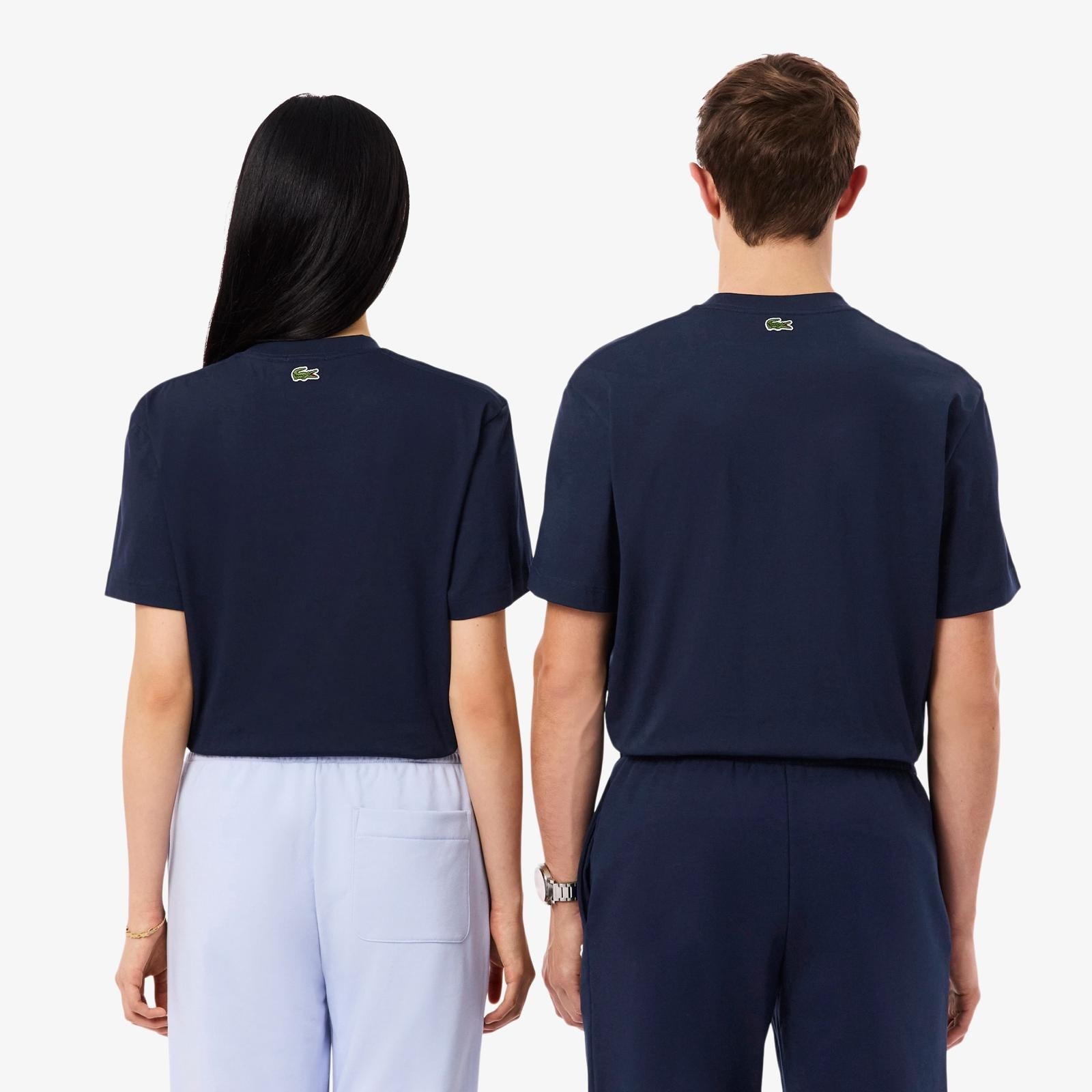 T-Shirt Lacoste classic con logo in rilievo uomo