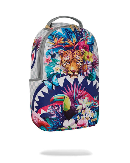 Zaino Sprayground bianco "Flowering jungle shark backpack"