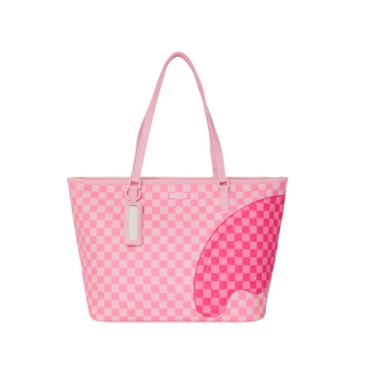 Borsa Sprayground rosa "Pink shark in paris patch tote" 
