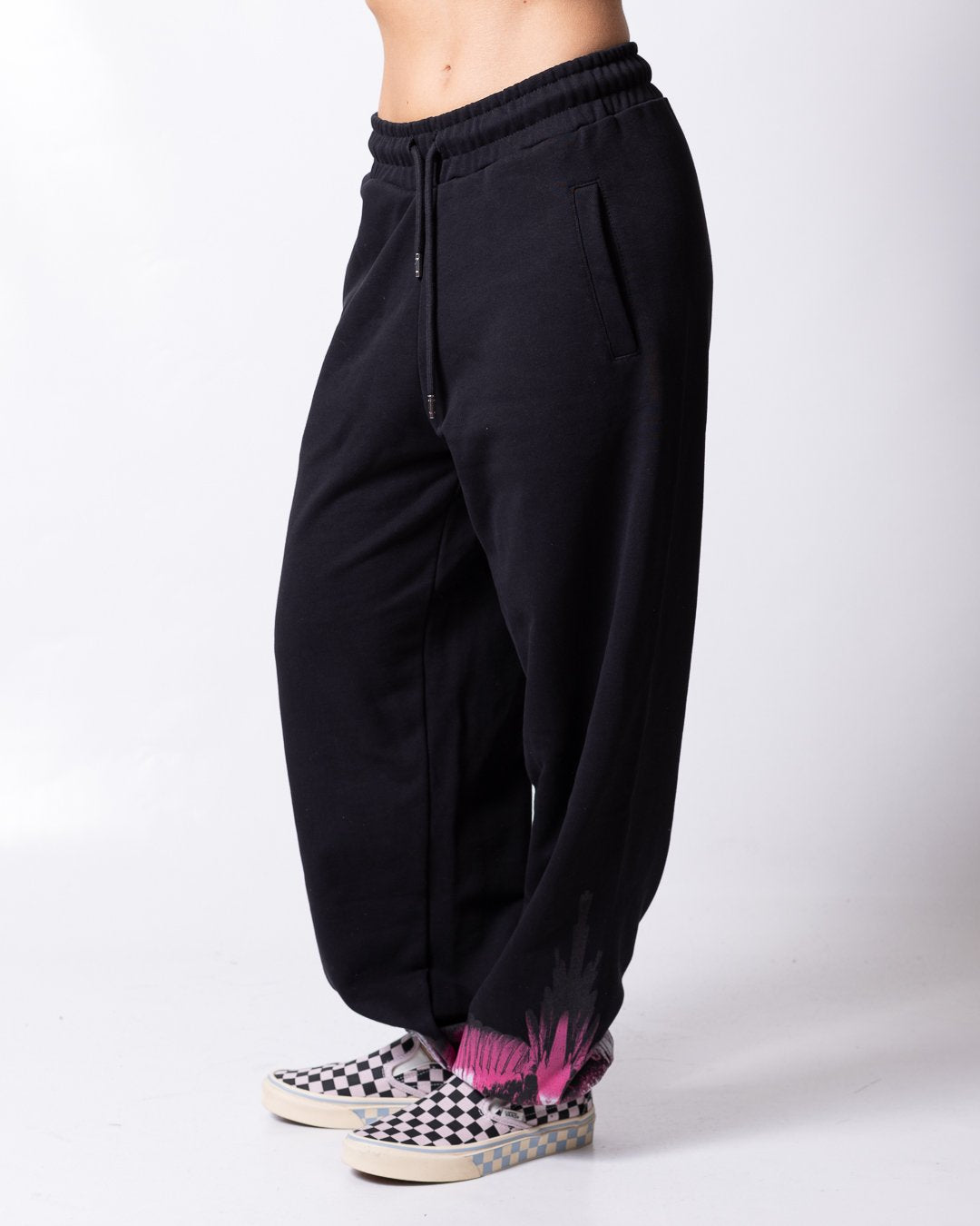 Pantalone County of Milan con grafica ali donna