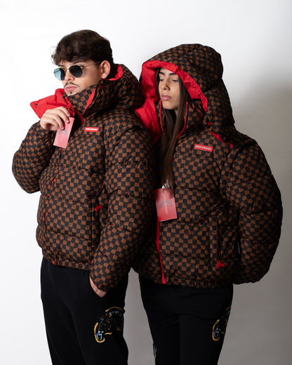 Giubbotto Sprayground puffer con cappuccio e maniche staccabili