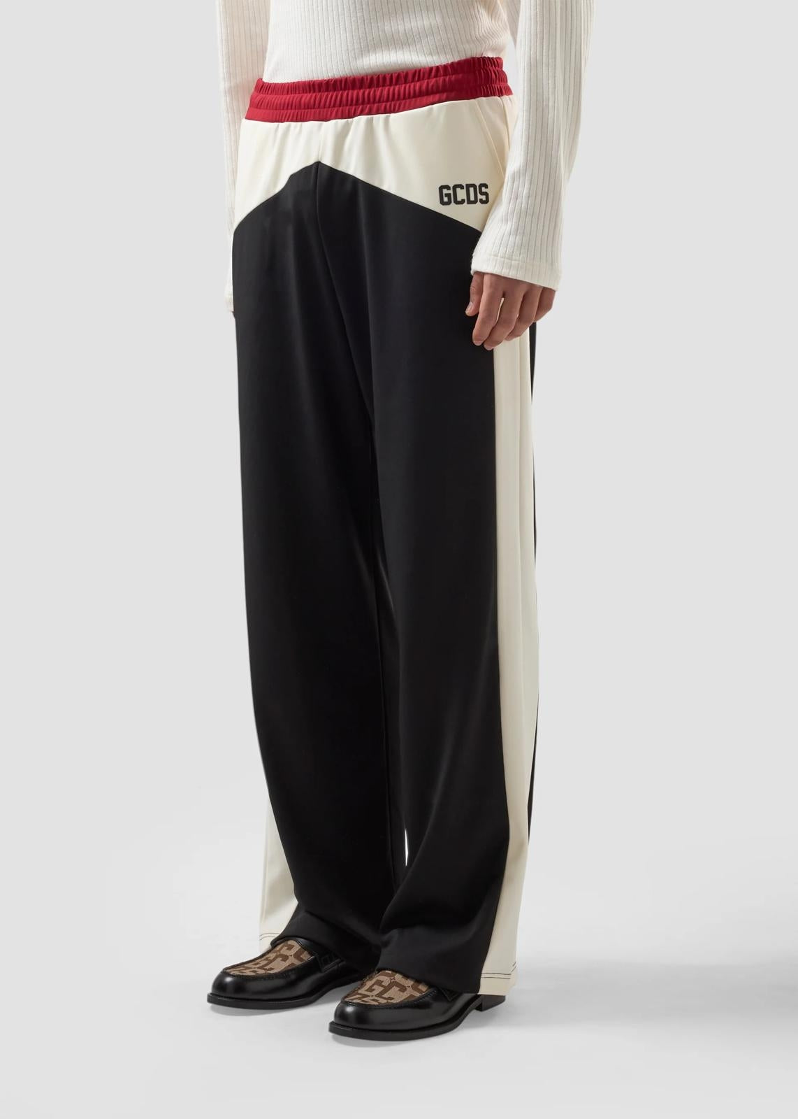 Pantalone GCDS Essentials color block in nylon uomo