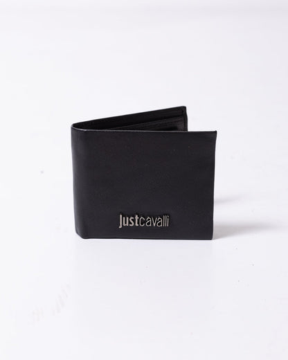 Portafoglio Just Cavalli in pelle con logo metal lettering