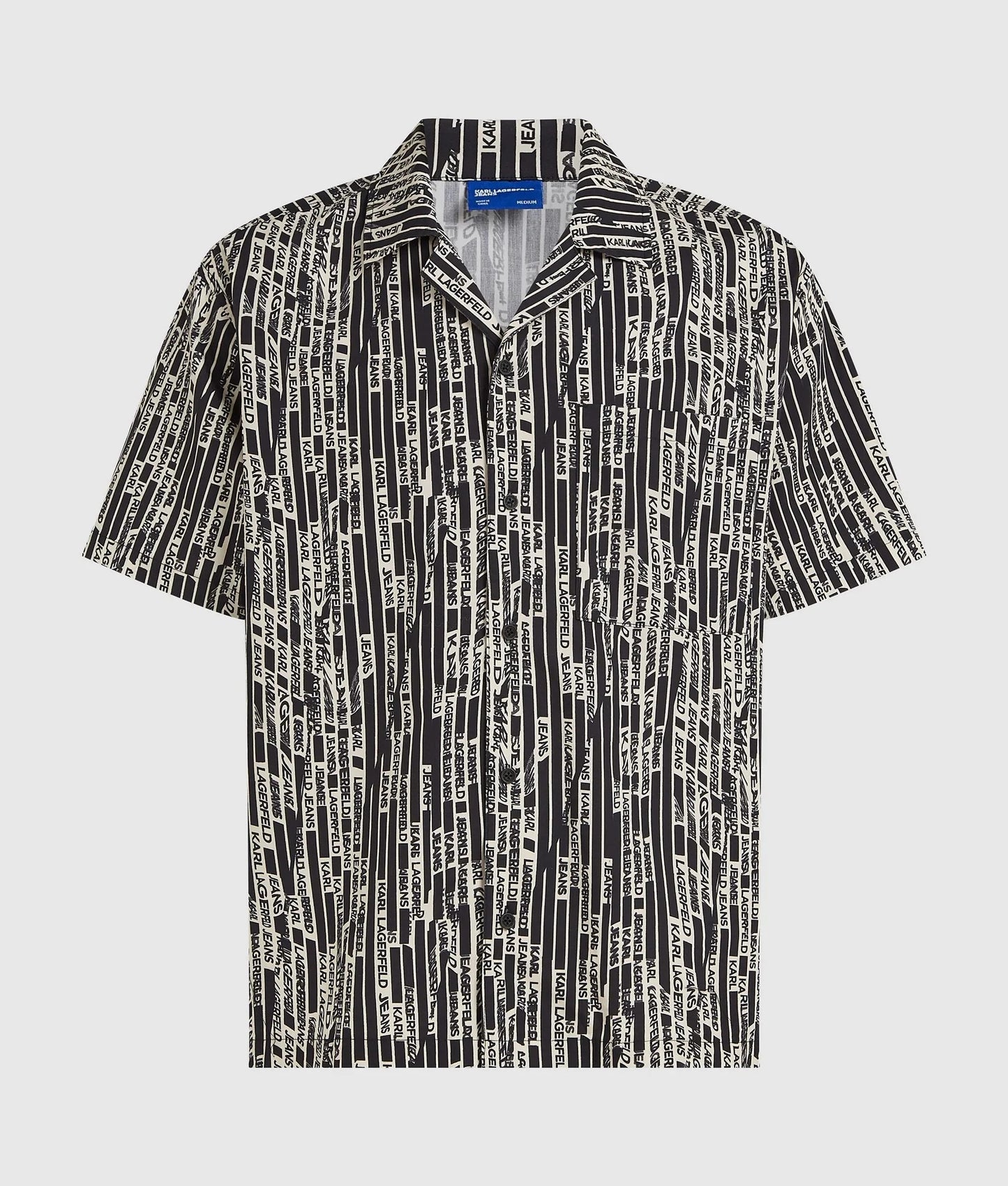 Camicia Karl Lagerfeld Jeans con stampa logata all-over uomo
