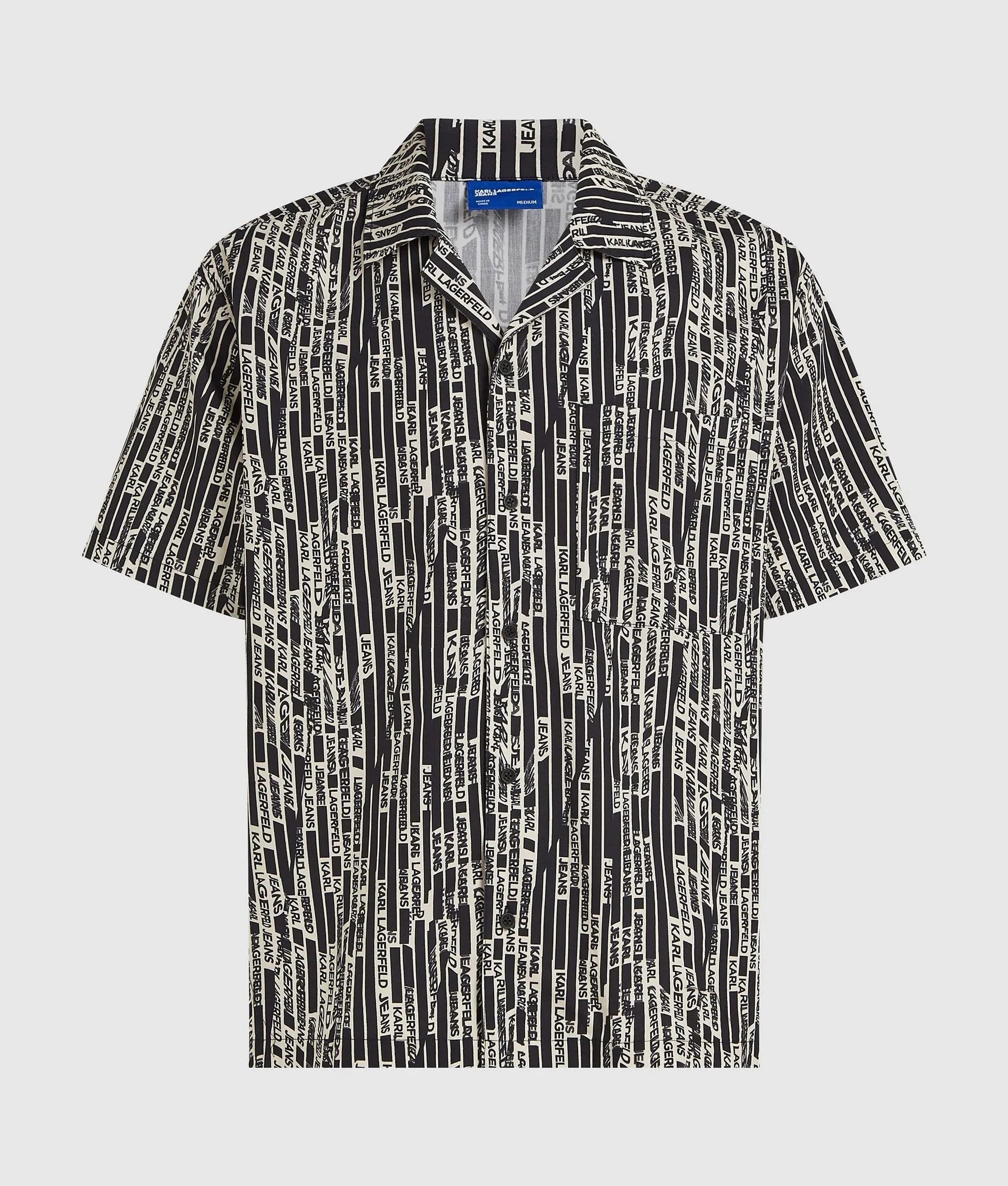 Camicia Karl Lagerfeld Jeans con stampa logata all-over uomo