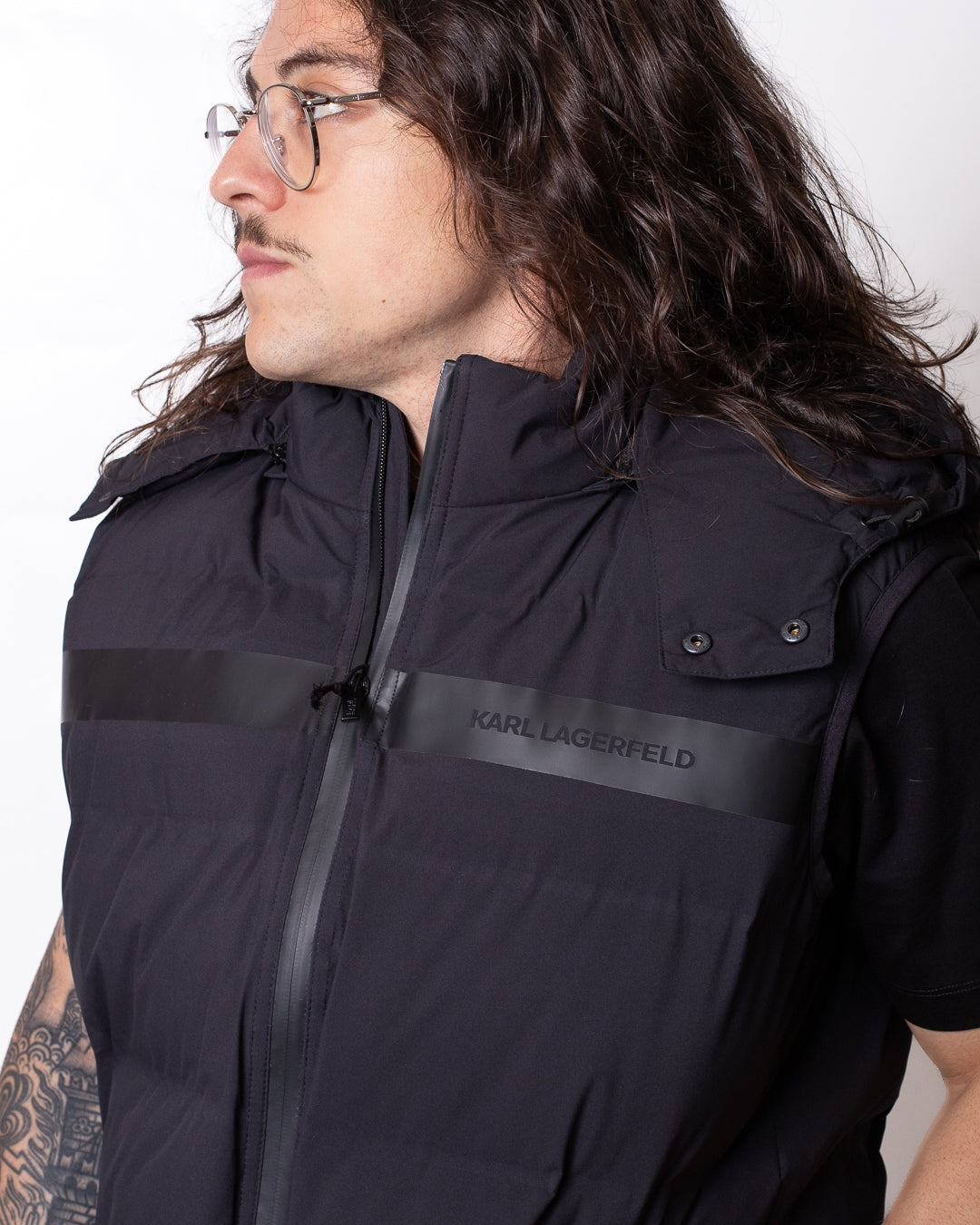 Gilet Karl Lagerfeld con cappuccio removibile uomo