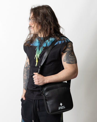 Tracolla Marcelo Burlon in ecopelle "County Print"