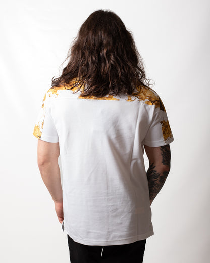 Polo Versace Jeans Couture in piquet "Barocco Wave" uomo