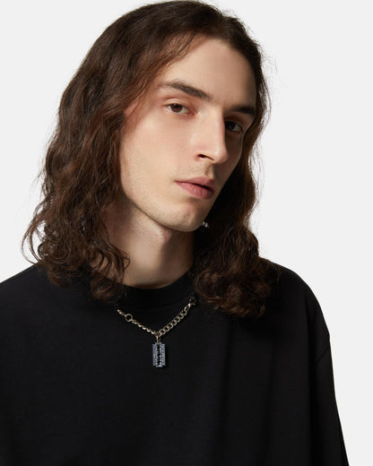 T-Shirt John Richmond con catena e lametta uomo