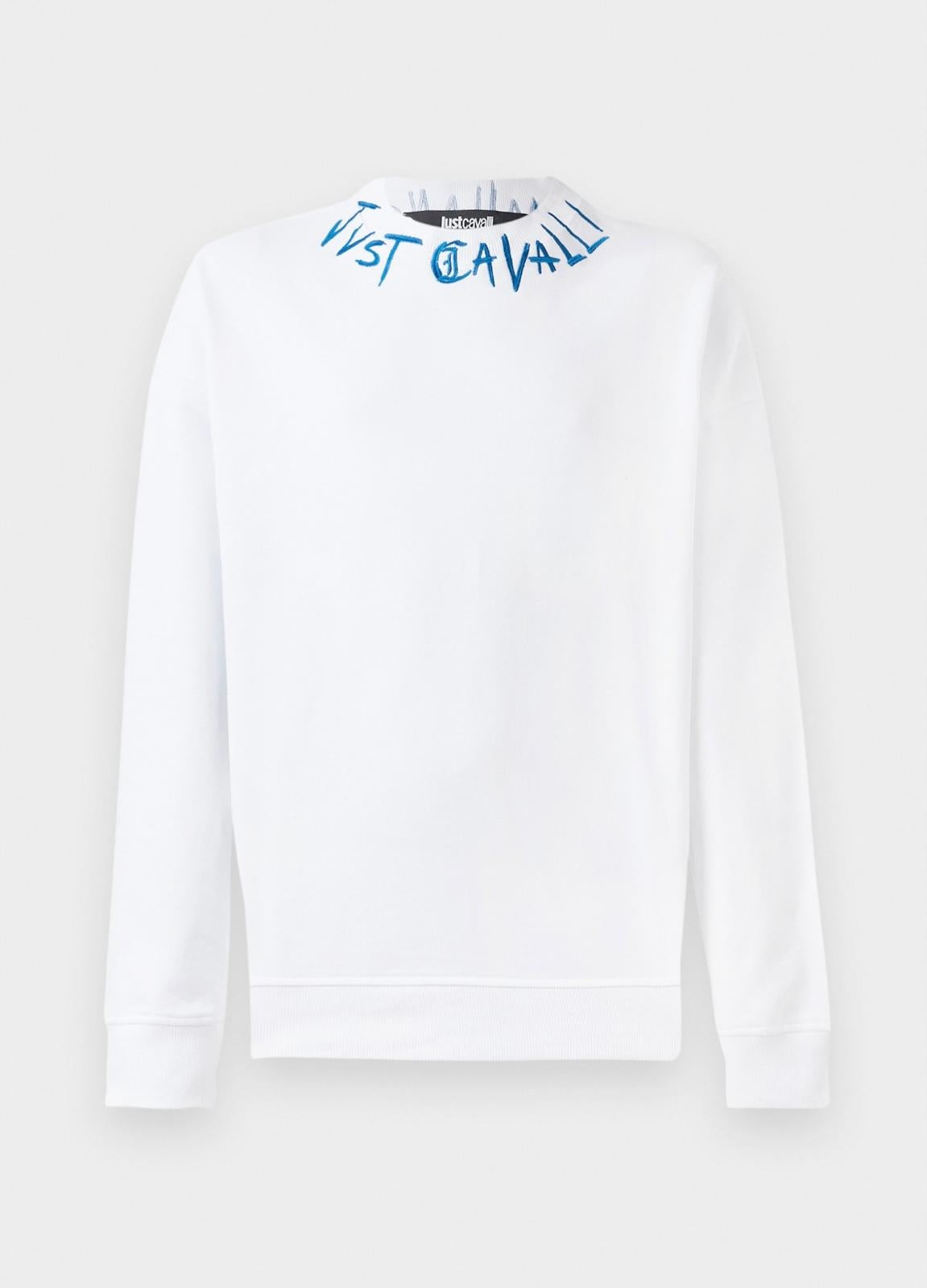 Felpa Just Cavalli girocollo "Loose Logo Embroider" uomo