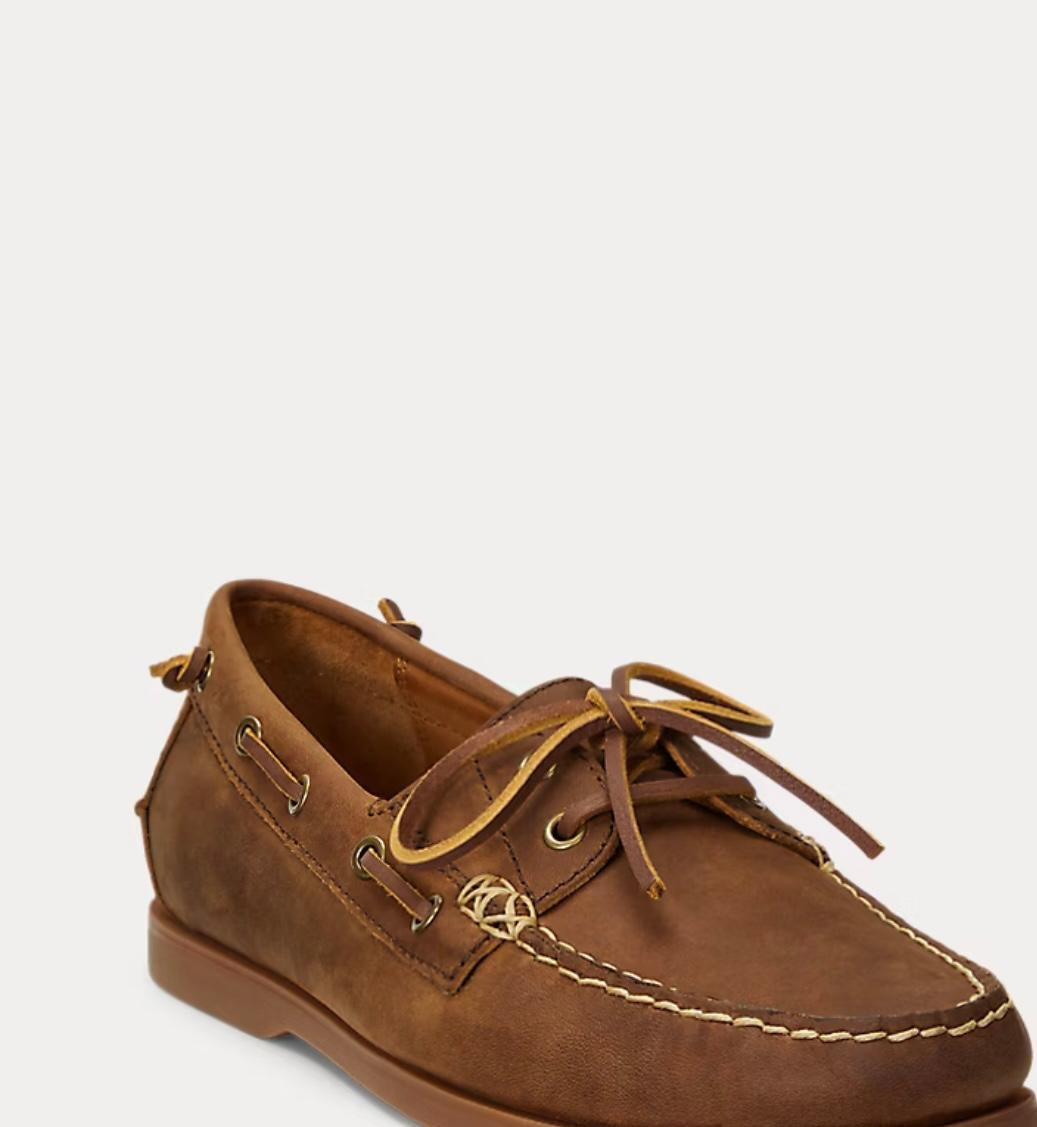 Mocassini Polo Ralph Lauren "Merton Boat" in camoscio uomo