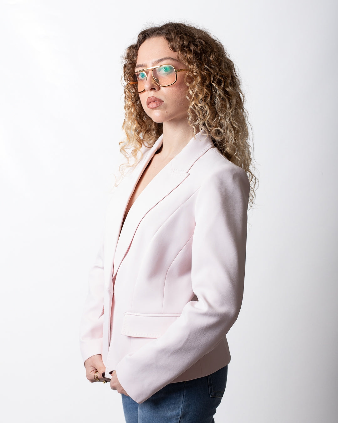 Giacca blazer Nenette monopetto cropped donna