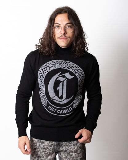 Maglia Just Cavalli lupetto misto lana uomo