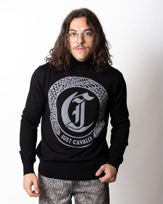 Maglia Just Cavalli lupetto misto lana uomo