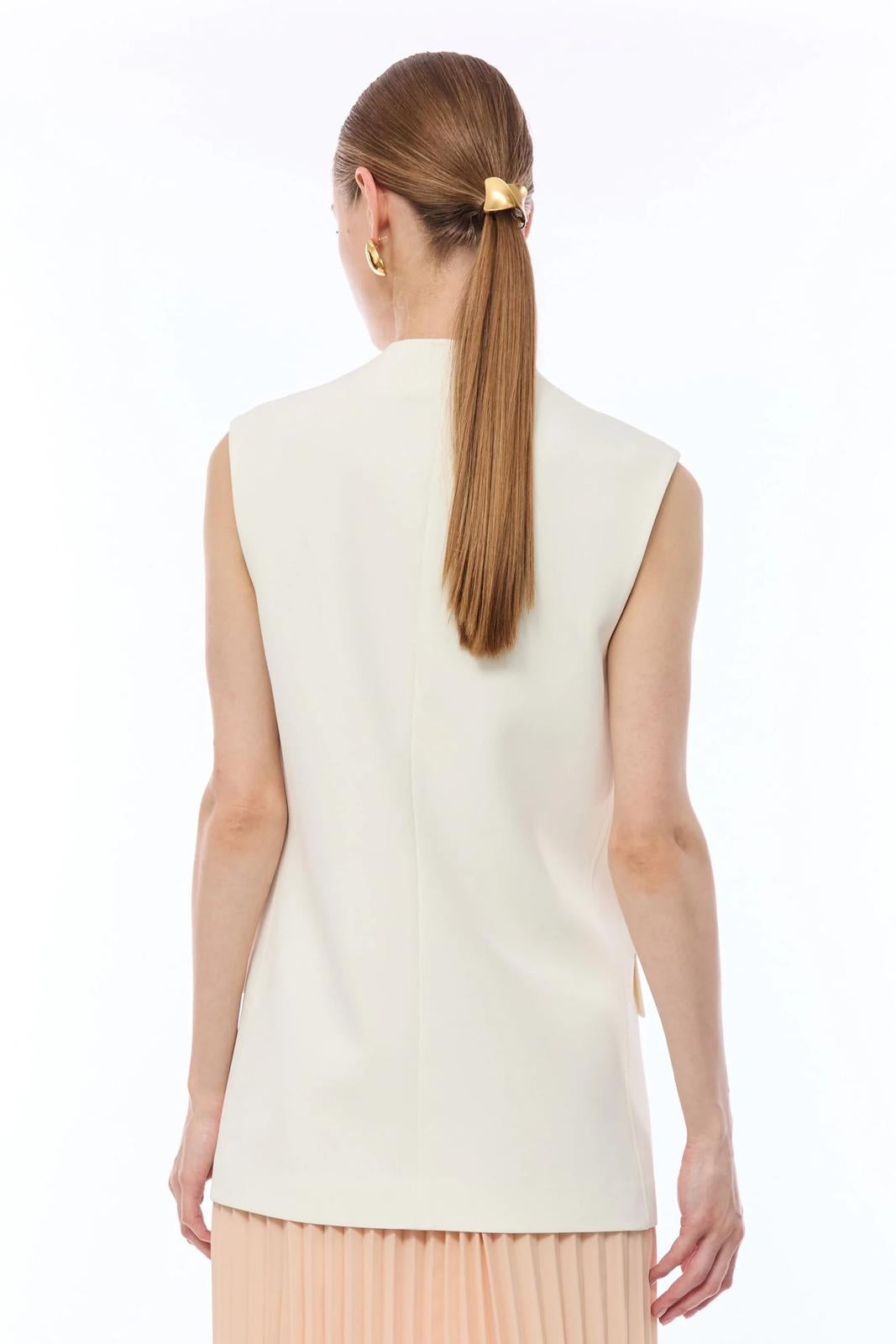 Giacca blazer Nenette doppiopetto smanicata donna