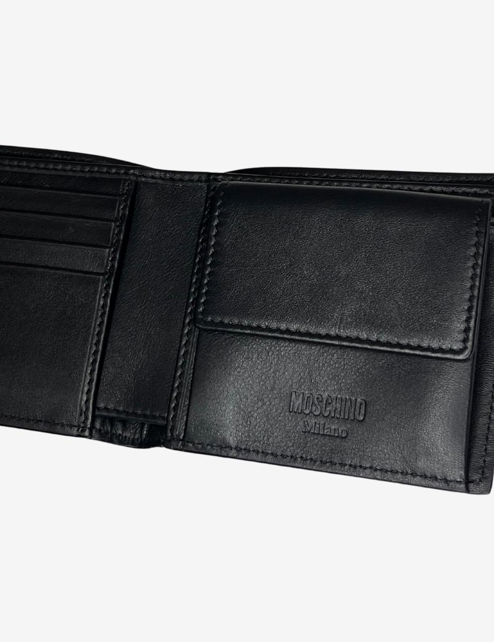 Portafoglio Moschino logo applicato uomo