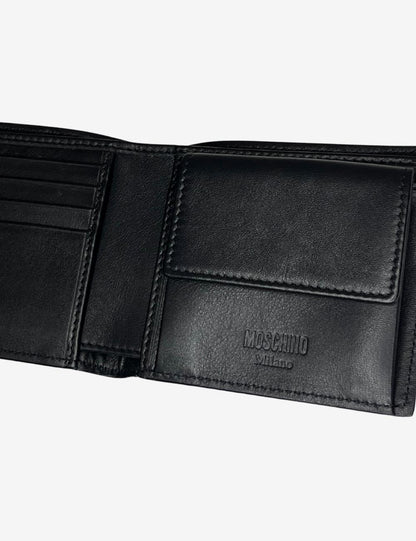 Portafoglio Moschino logo applicato uomo