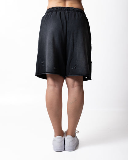 Bermuda Comme des Fuckdown in felpa con tagli donna