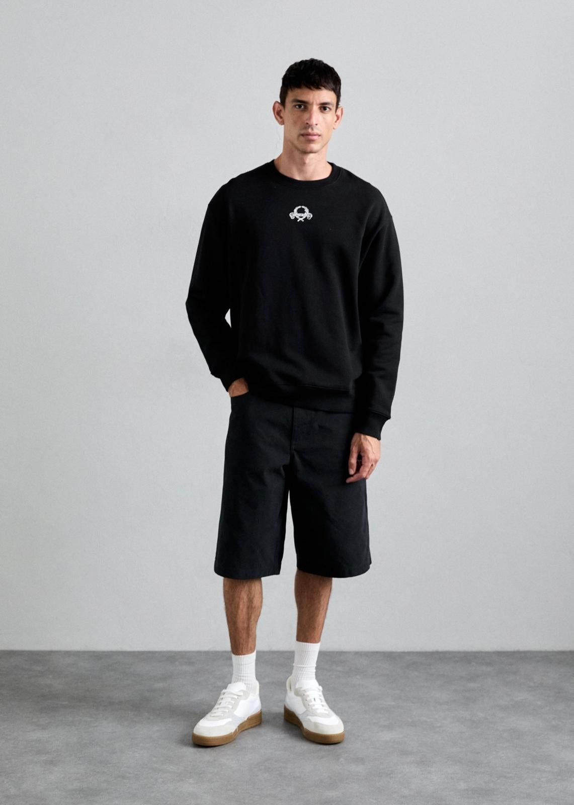 Felpa Moschino girocollo "Laurel Crown" uomo