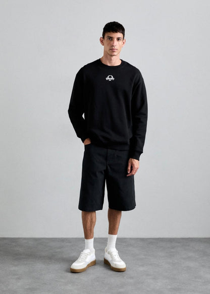 Felpa Moschino girocollo "Laurel Crown" uomo