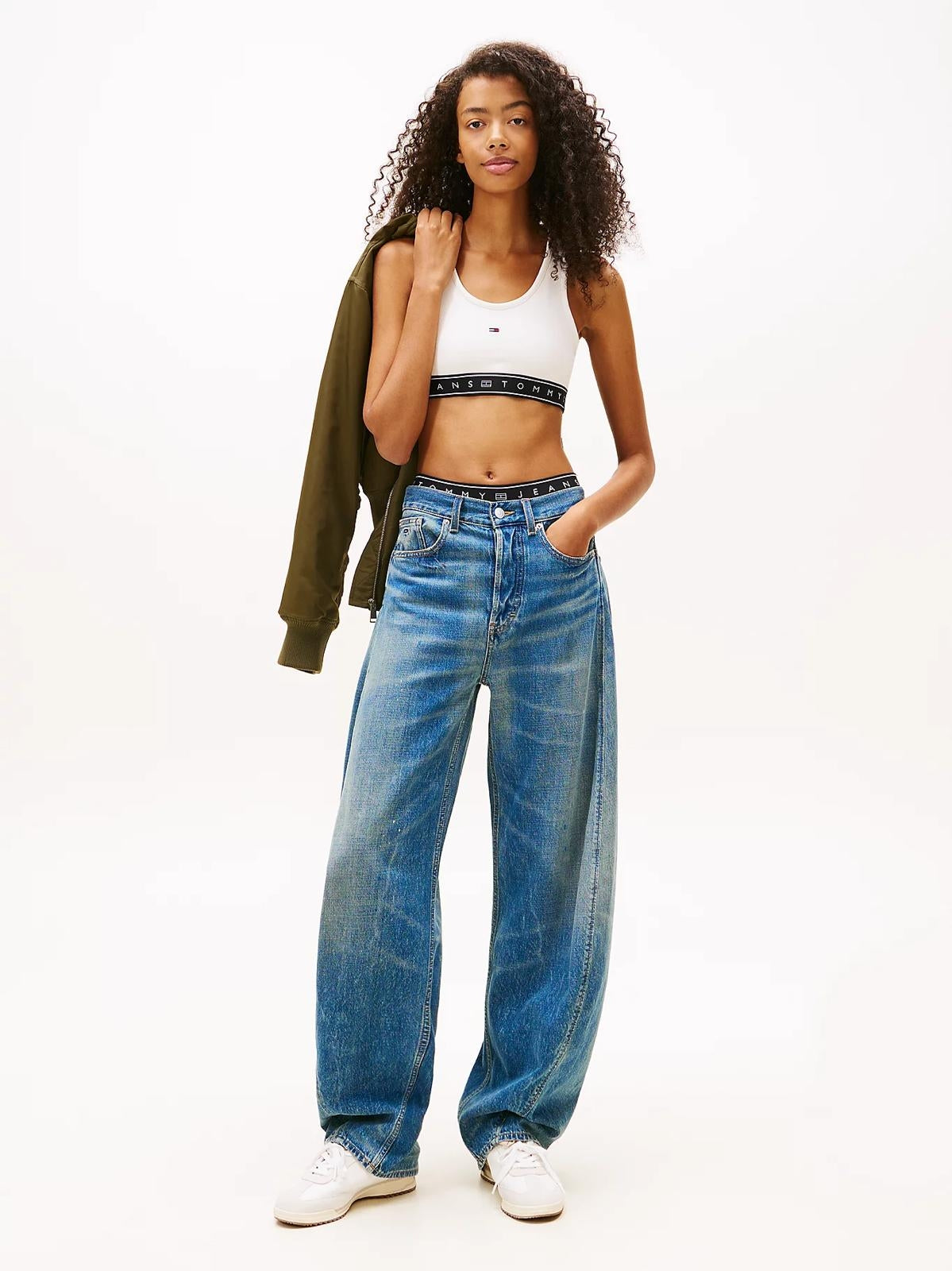 Top Tommy Jeans tape bra donna