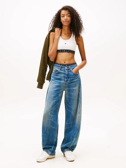 Top Tommy Jeans tape bra donna