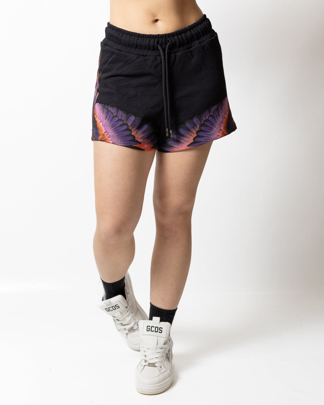 Short Marcelo Burlon in felpa "Icon Wings Colorfull" donna