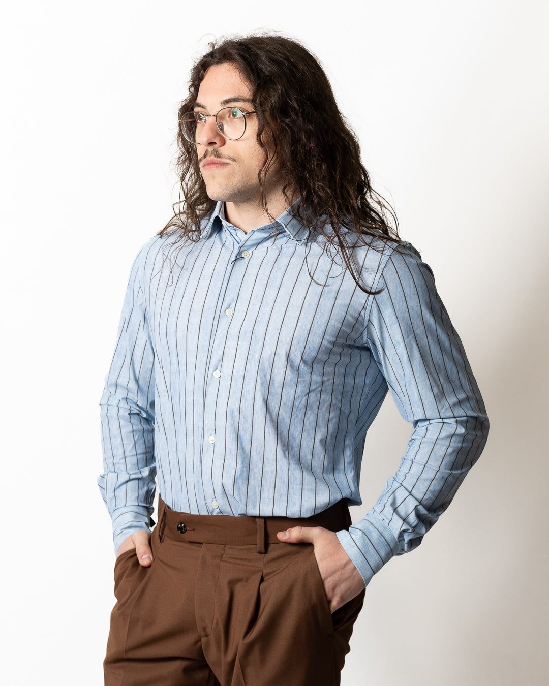 Camicia Liu Jo slim a strisce uomo