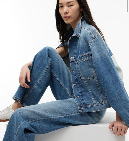 Jeans Tommy Jeans wide leg con bandiera e patch logo