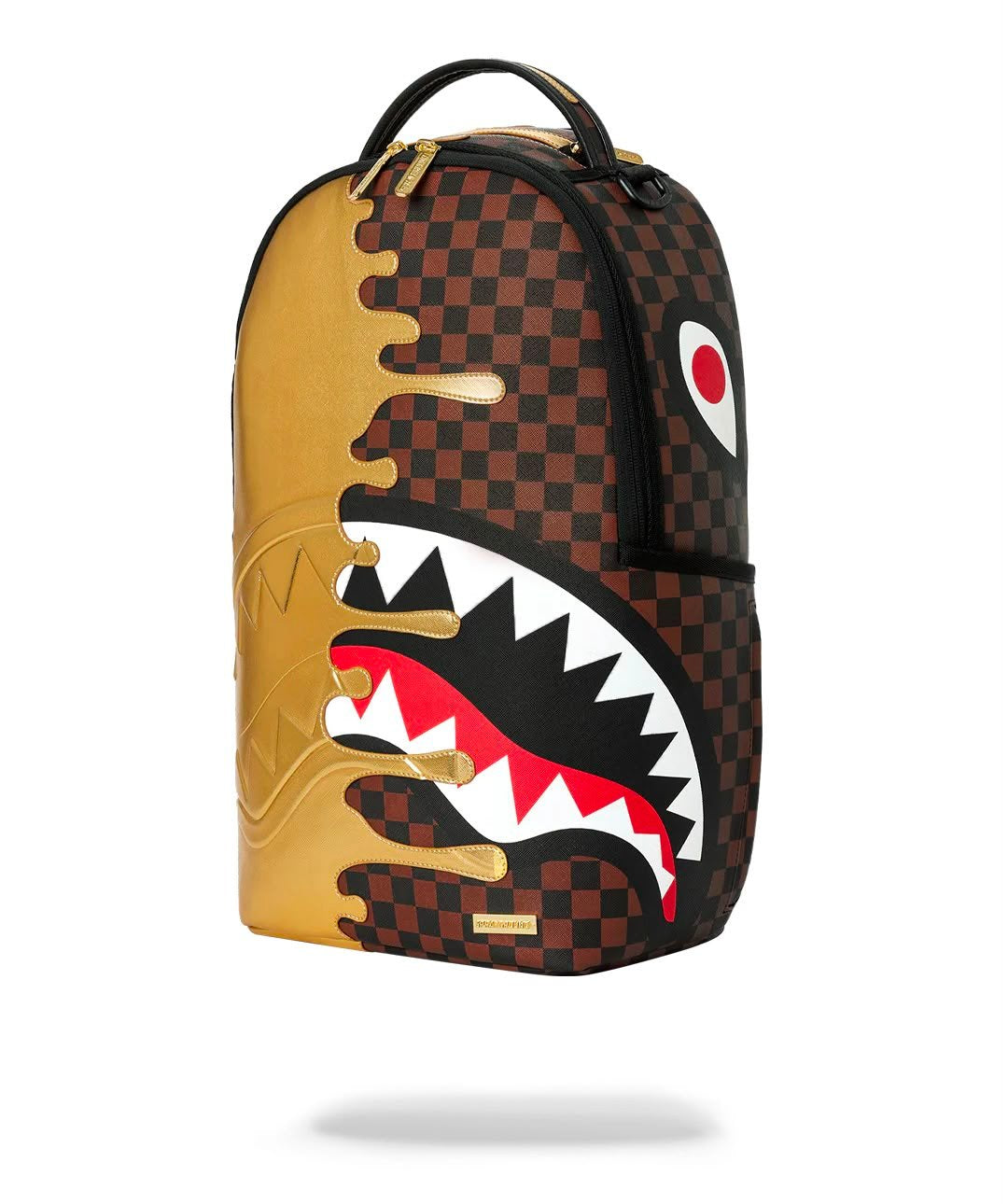 Zaino Sprayground marrone SHARKS IN PARIS GOLD DRIP BACKPACK