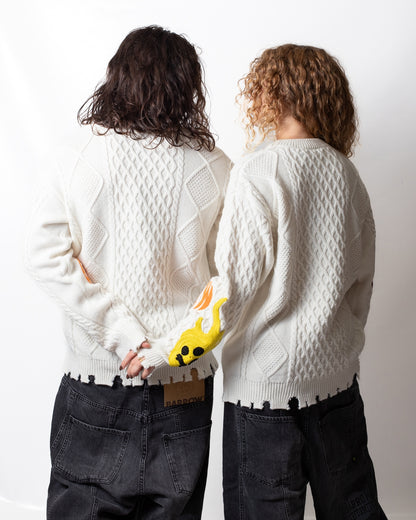 Maglia Barrow girocollo in misto lana con patch