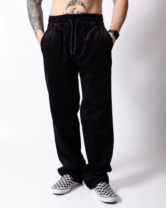 Pantalone Richmond X in velluto a coste con logo ricamato