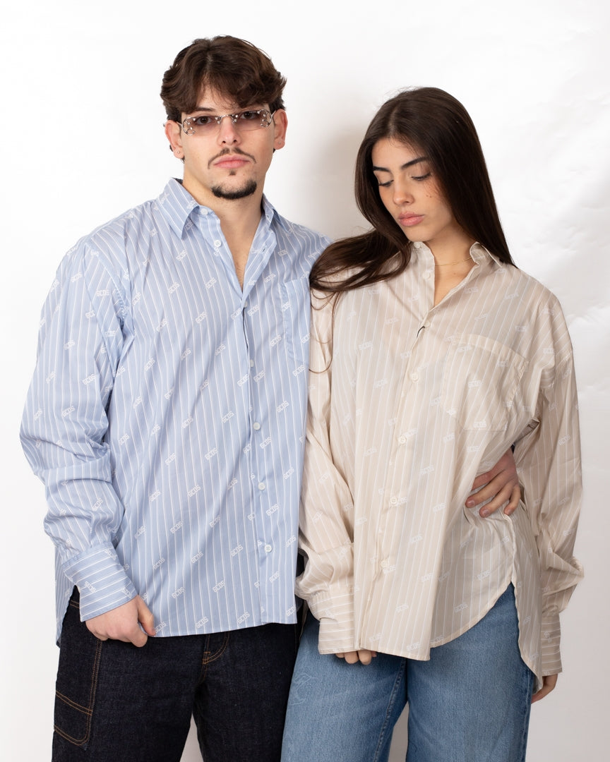 Camicia GCDS "Pinstripe Logo"