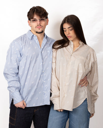 Camicia GCDS "Pinstripe Logo"