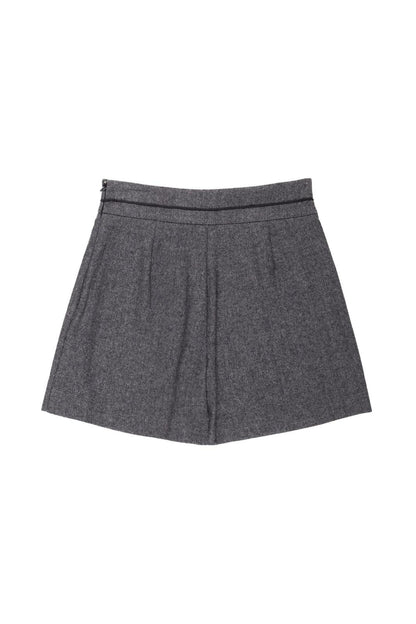 Shorts Nenette ricamato in misto lana donna