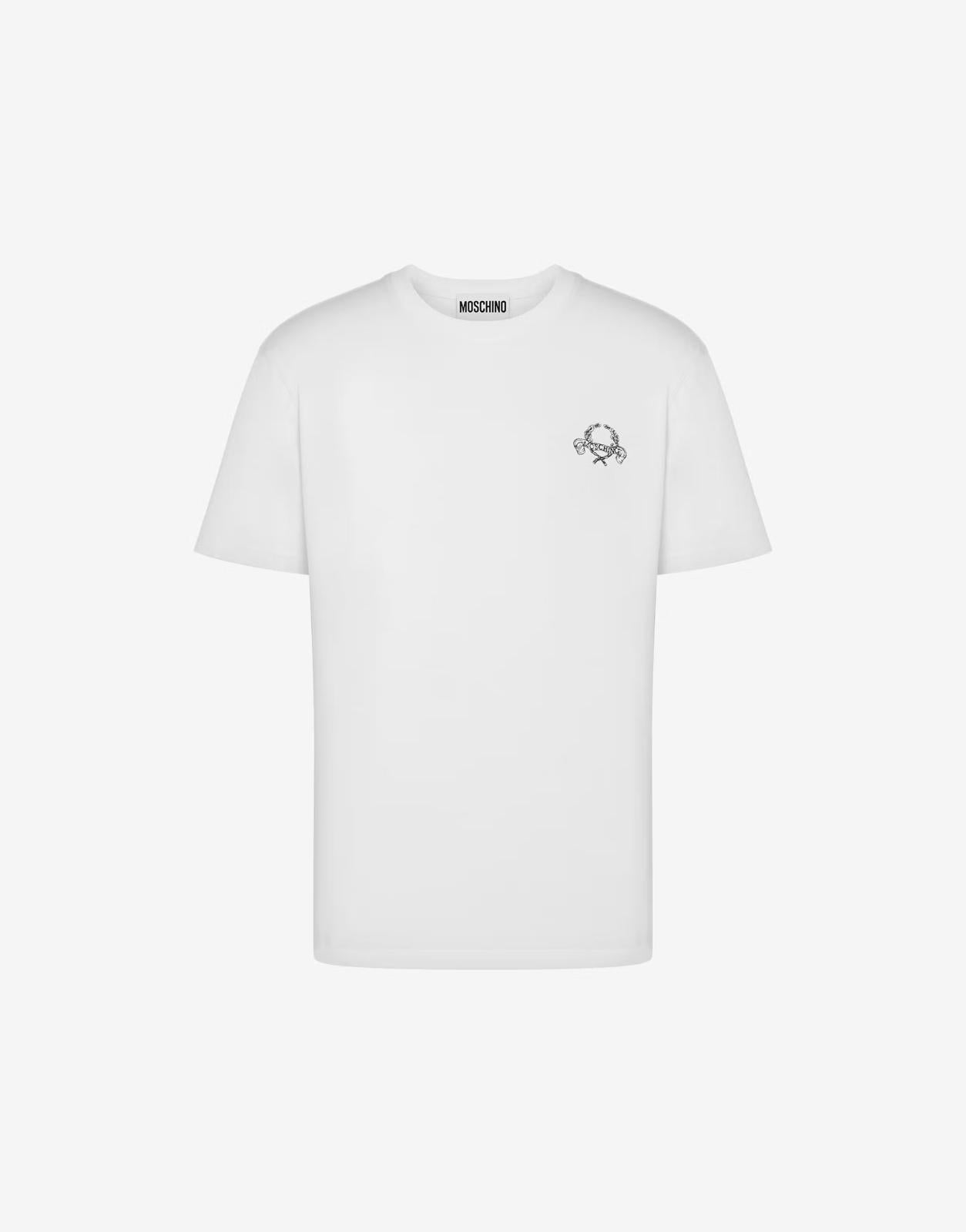 T-Shirt Moschino "Laurel Crown" ricamata uomo