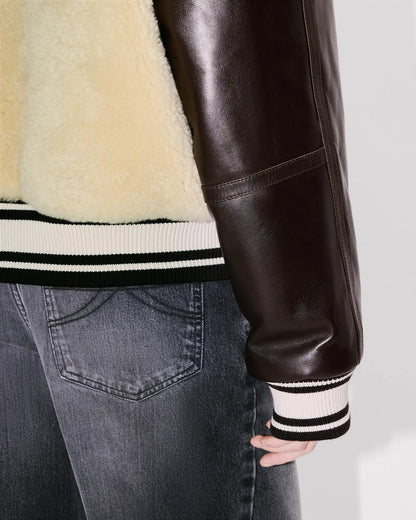 Giubbotto Kenzo Paris "Futura Sherling" in vera pelle