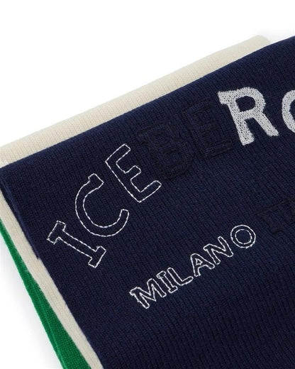 Sciarpa Iceberg in lana con logo ricamato