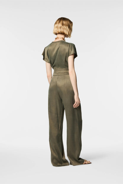 Pantalone Nenette in tencel a gamba larga donna