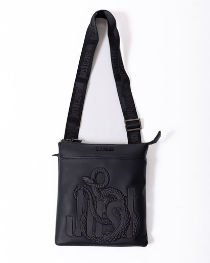 Tracolla Just Cavalli in eco pelle con logo gommato in rilievo
