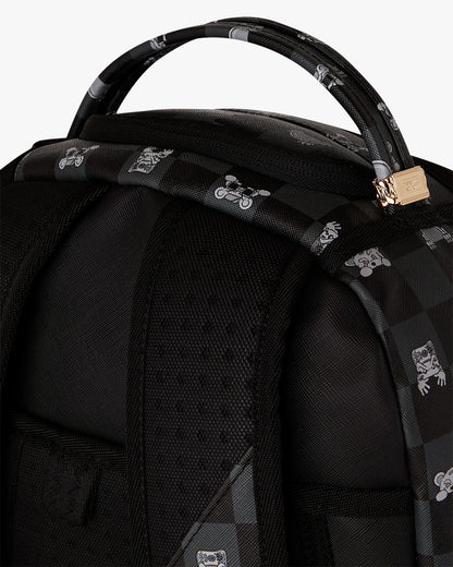 Zaino Sprayground nero GRAY PEEKING CHARACTER CHECK DLXSV BACKPACK