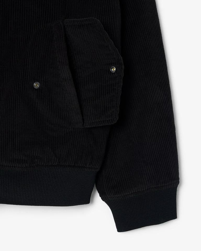 Giubbotto Lacoste in velluto a coste con logo ricamato