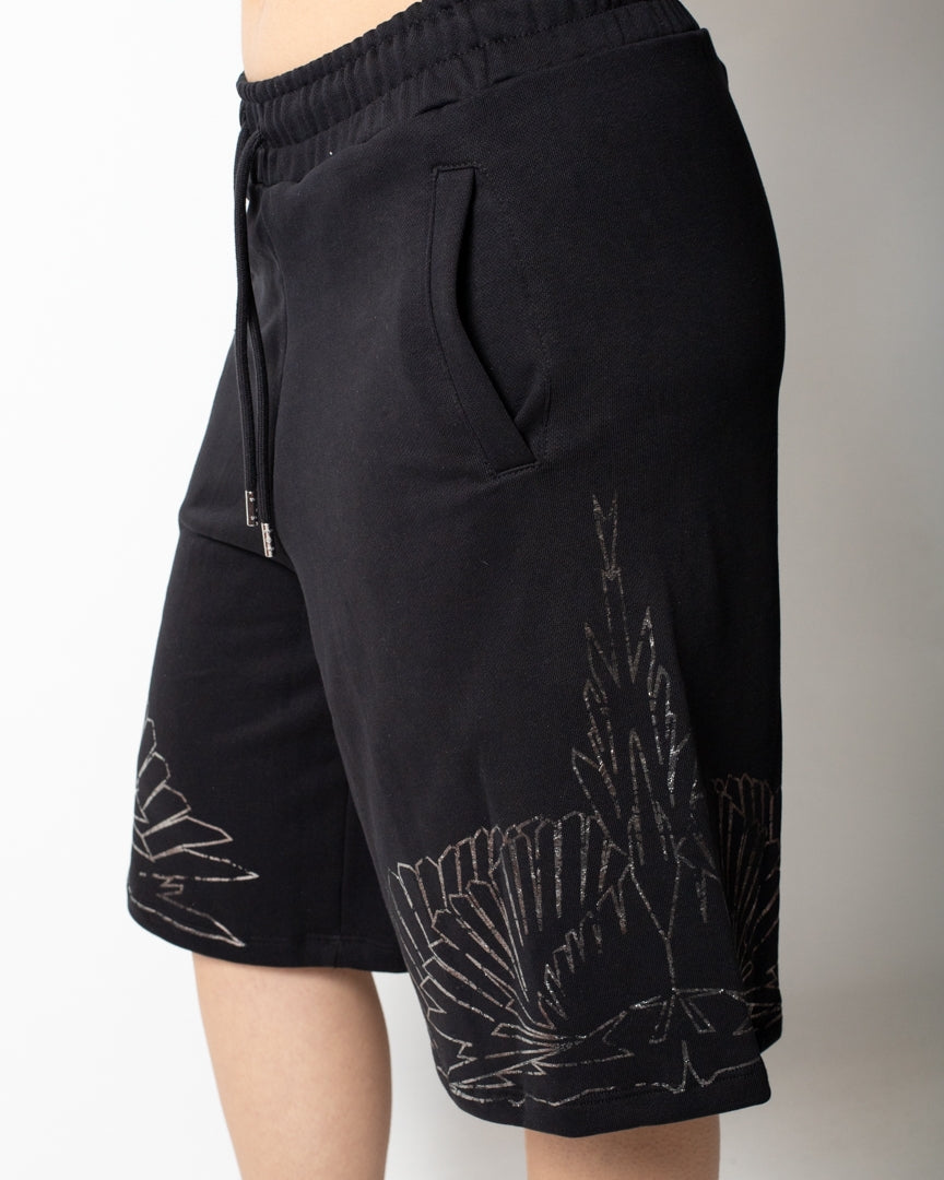 Bermuda Marcelo Burlon in felpa "Iconic Wings" donna