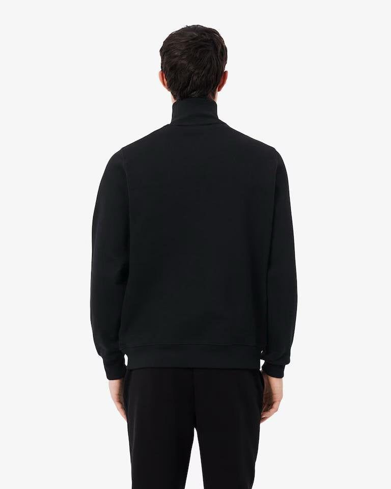 Felpa Lacoste mezza zip con logo ricamato
