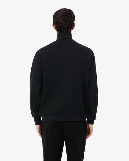 Felpa Lacoste mezza zip con logo ricamato