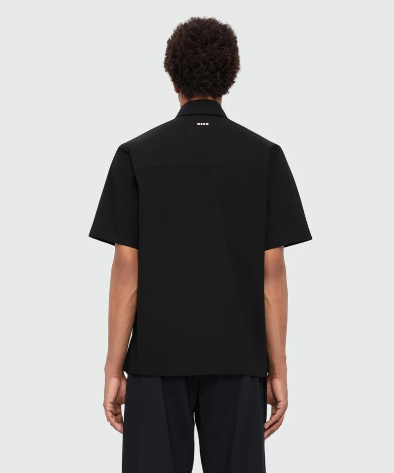 Camicia MSGM elasticizzata con logo ricamato
